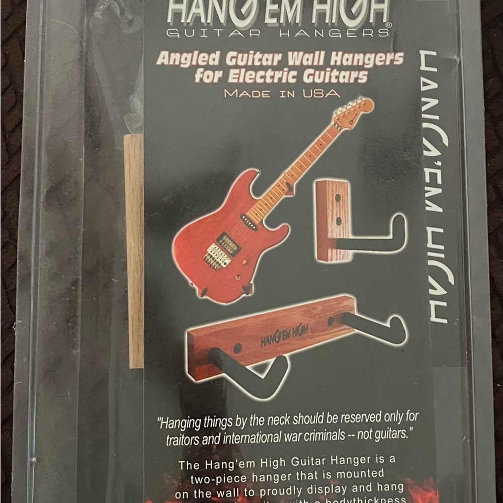 Hang 'Em High Angled Guitar Wall Hangers - 1 ea electric and acoustic guitar.